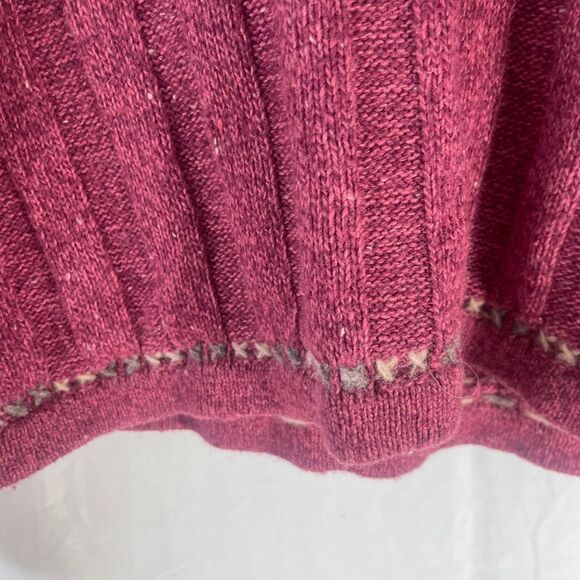 Woolrich Vintage Chunky Space Dyed 1/1 Zip Ramie/Wool Blend Sweater Sz S - Picture 3 of 9